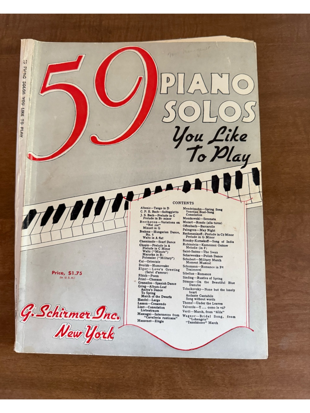 Vintage Piano Solos Sheet Music - White & Red Cover